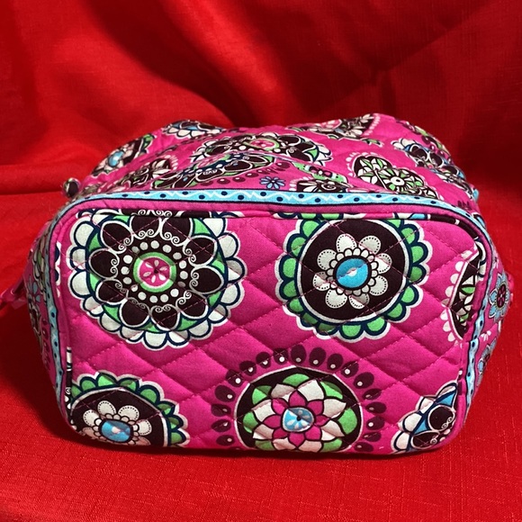 VERA BRADLEY PURSE W/2 HANDLES GEOMETRICAL DESIGNS ON PINK EXCELLENT CONDITION - Picture 5 of 10